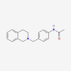 molecular formula C18H20N2O B3835708 N-[4-(3,4-dihydro-1H-isoquinolin-2-ylmethyl)phenyl]acetamide 