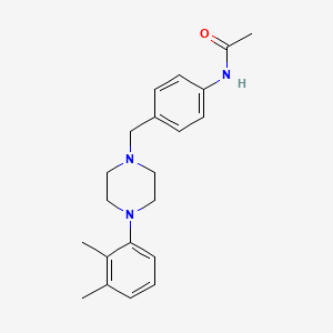 molecular formula C21H27N3O B3835751 N-[4-[[4-(2,3-dimethylphenyl)piperazin-1-yl]methyl]phenyl]acetamide 