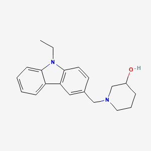 molecular formula C20H24N2O B3836015 1-[(9-Ethylcarbazol-3-yl)methyl]piperidin-3-ol 