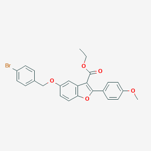 molecular formula C25H21BrO5 B383604 Ethyl 5-[(4-bromobenzyl)oxy]-2-(4-methoxyphenyl)-1-benzofuran-3-carboxylate CAS No. 488130-19-4