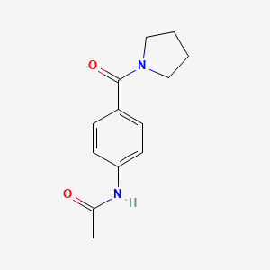 molecular formula C13H16N2O2 B3836058 N-[4-(pyrrolidine-1-carbonyl)phenyl]acetamide 