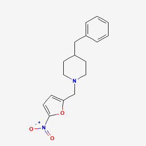 molecular formula C17H20N2O3 B3836072 4-benzyl-1-[(5-nitrofuran-2-yl)methyl]piperidine 