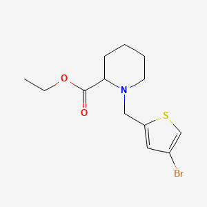 molecular formula C13H18BrNO2S B3836103 Ethyl 1-[(4-bromothiophen-2-yl)methyl]piperidine-2-carboxylate 