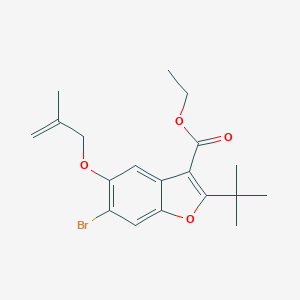 molecular formula C19H23BrO4 B383615 Ethyl 6-bromo-2-(tert-butyl)-5-((2-methylallyl)oxy)benzofuran-3-carboxylate CAS No. 488841-38-9