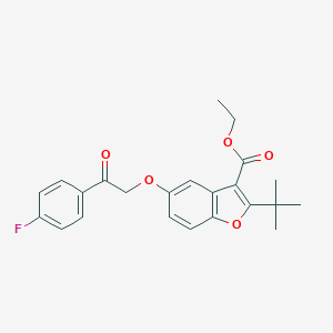 molecular formula C23H23FO5 B383616 Ethyl 2-tert-butyl-5-[2-(4-fluorophenyl)-2-oxoethoxy]-1-benzofuran-3-carboxylate CAS No. 384374-54-3