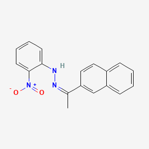 molecular formula C18H15N3O2 B3836200 N-[(Z)-1-naphthalen-2-ylethylideneamino]-2-nitroaniline 