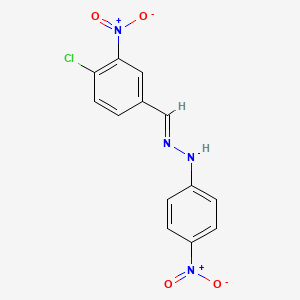 molecular formula C13H9ClN4O4 B3836222 N-[(E)-(4-chloro-3-nitrophenyl)methylideneamino]-4-nitroaniline CAS No. 5271-42-1