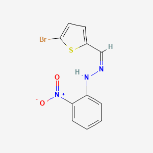 molecular formula C11H8BrN3O2S B3836290 N-[(Z)-(5-bromothiophen-2-yl)methylideneamino]-2-nitroaniline 