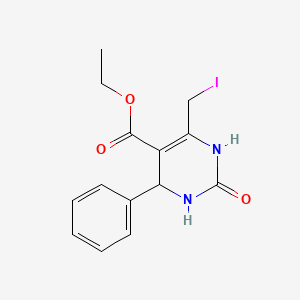 molecular formula C14H15IN2O3 B3836535 ethyl 6-(iodomethyl)-2-oxo-4-phenyl-3,4-dihydro-1H-pyrimidine-5-carboxylate 