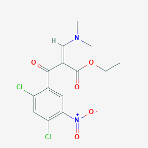 molecular formula C14H14Cl2N2O5 B3836555 ethyl (Z)-2-(2,4-dichloro-5-nitrobenzoyl)-3-(dimethylamino)prop-2-enoate 