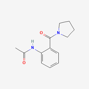 molecular formula C13H16N2O2 B3836563 N-[2-(pyrrolidine-1-carbonyl)phenyl]acetamide 