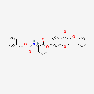 molecular formula C29H27NO7 B3836585 (4-Oxo-3-phenoxychromen-7-yl) 4-methyl-2-(phenylmethoxycarbonylamino)pentanoate 