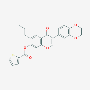 B383660 3-(2,3-dihydro-1,4-benzodioxin-6-yl)-4-oxo-6-propyl-4H-chromen-7-yl 2-thiophenecarboxylate CAS No. 610752-90-4