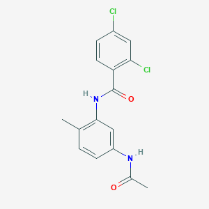 molecular formula C16H14Cl2N2O2 B3836680 N-(5-acetamido-2-methylphenyl)-2,4-dichlorobenzamide 