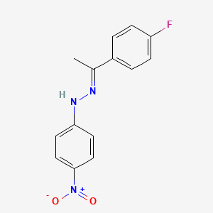 molecular formula C14H12FN3O2 B3836688 N-[(E)-1-(4-fluorophenyl)ethylideneamino]-4-nitroaniline CAS No. 41902-75-4