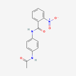 molecular formula C15H13N3O4 B3836789 N-(4-acetamidophenyl)-2-nitrobenzamide 