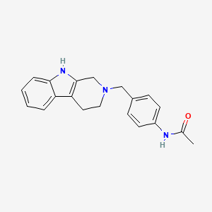 molecular formula C20H21N3O B3836836 N-[4-(1,3,4,9-tetrahydropyrido[3,4-b]indol-2-ylmethyl)phenyl]acetamide 