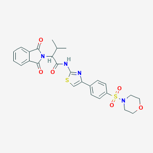 2-(1,3-dioxoisoindol-2-yl)-3-methyl-N-[4-(4-morpholin-4-ylsulfonylphenyl)-1,3-thiazol-2-yl]butanamide