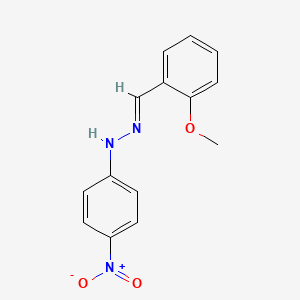 molecular formula C14H13N3O3 B3836868 N-[(2-methoxyphenyl)methylideneamino]-4-nitroaniline CAS No. 19365-76-5