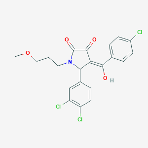 4-(4-chlorobenzoyl)-5-(3,4-dichlorophenyl)-3-hydroxy-1-(3-methoxypropyl)-1,5-dihydro-2H-pyrrol-2-one
