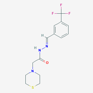 molecular formula C14H16F3N3OS B3836888 2-thiomorpholin-4-yl-N-[(E)-[3-(trifluoromethyl)phenyl]methylideneamino]acetamide 