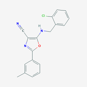 5-[(2-Chlorobenzyl)amino]-2-(3-methylphenyl)-1,3-oxazole-4-carbonitrile