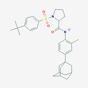 molecular formula C32H42N2O3S B383692 N-[4-(1-adamantyl)-2-methylphenyl]-1-[(4-tert-butylphenyl)sulfonyl]-2-pyrrolidinecarboxamide 