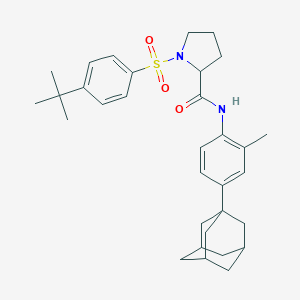 N-[4-(1-adamantyl)-2-methylphenyl]-1-[(4-tert-butylphenyl)sulfonyl]-2-pyrrolidinecarboxamide