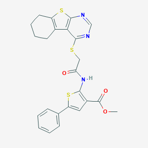 Methyl 5-phenyl-2-{[(5,6,7,8-tetrahydro[1]benzothieno[2,3-d]pyrimidin-4-ylsulfanyl)acetyl]amino}-3-thiophenecarboxylate