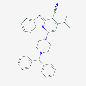 1-(4-Benzhydrylpiperazin-1-yl)-3-isopropylpyrido[1,2-a]benzimidazole-4-carbonitrile