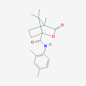 molecular formula C18H23NO3 B383696 N-(2,4-dimethylphenyl)-4,7,7-trimethyl-3-oxo-2-oxabicyclo[2.2.1]heptane-1-carboxamide CAS No. 613658-71-2