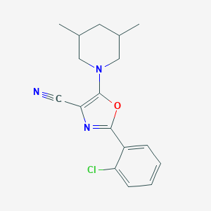 2-(2-Chlorophenyl)-5-(3,5-dimethylpiperidin-1-yl)-1,3-oxazole-4-carbonitrile