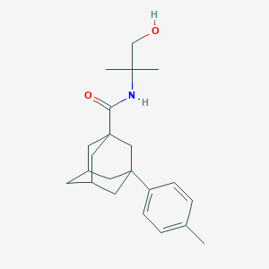 molecular formula C22H31NO2 B383700 N-(2-hydroxy-1,1-dimethylethyl)-3-(4-methylphenyl)-1-adamantanecarboxamide CAS No. 392290-36-7
