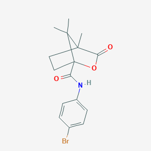 molecular formula C16H18BrNO3 B383702 N-(4-bromophenyl)-4,7,7-trimethyl-3-oxo-2-oxabicyclo[2.2.1]heptane-1-carboxamide CAS No. 577768-18-4