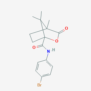 N-(4-bromophenyl)-4,7,7-trimethyl-3-oxo-2-oxabicyclo[2.2.1]heptane-1-carboxamide