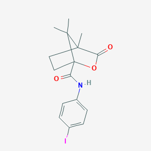 N-(4-iodophenyl)-4,7,7-trimethyl-3-oxo-2-oxabicyclo[2.2.1]heptane-1-carboxamide