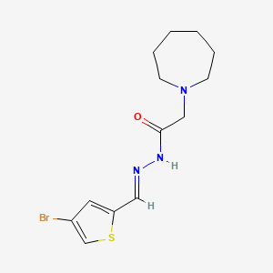 molecular formula C13H18BrN3OS B3837079 2-(azepan-1-yl)-N-[(E)-(4-bromothiophen-2-yl)methylideneamino]acetamide 