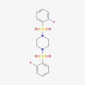 1,4-Bis[(2-fluorophenyl)sulfonyl]piperazine