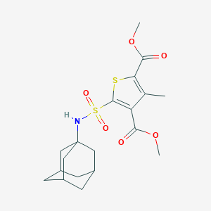 molecular formula C19H25NO6S2 B383715 Dimethyl 5-(1-adamantylsulfamoyl)-3-methylthiophene-2,4-dicarboxylate CAS No. 612044-82-3