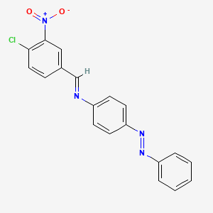 molecular formula C19H13ClN4O2 B3837161 N-(4-chloro-3-nitrobenzylidene)-4-(phenyldiazenyl)aniline 
