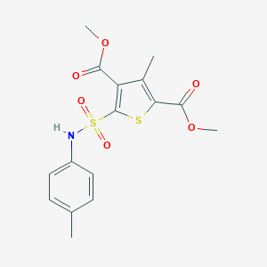 molecular formula C16H17NO6S2 B383717 Dimethyl 3-methyl-5-[(4-methylphenyl)sulfamoyl]thiophene-2,4-dicarboxylate CAS No. 497089-42-6