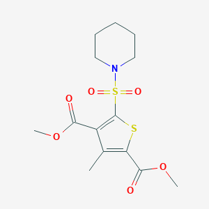 Dimethyl 3-methyl-5-(piperidin-1-ylsulfonyl)thiophene-2,4-dicarboxylate