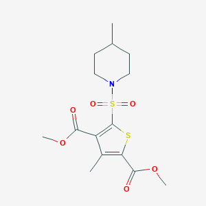 molecular formula C15H21NO6S2 B383719 Dimethyl 3-methyl-5-[(4-methylpiperidin-1-yl)sulfonyl]thiophene-2,4-dicarboxylate CAS No. 612043-95-5