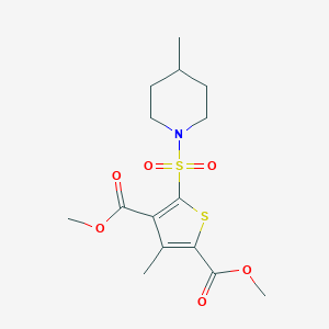 Dimethyl 3-methyl-5-[(4-methylpiperidin-1-yl)sulfonyl]thiophene-2,4-dicarboxylate