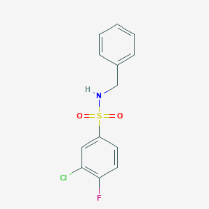 molecular formula C13H11ClFNO2S B383720 N-benzyl-3-chloro-4-fluorobenzenesulfonamide 