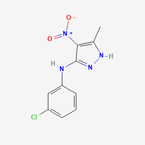 molecular formula C10H9ClN4O2 B3837276 N-(3-chlorophenyl)-5-methyl-4-nitro-1H-pyrazol-3-amine 