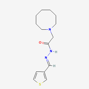 molecular formula C14H21N3OS B3837288 2-(azocan-1-yl)-N-[(E)-thiophen-3-ylmethylideneamino]acetamide 