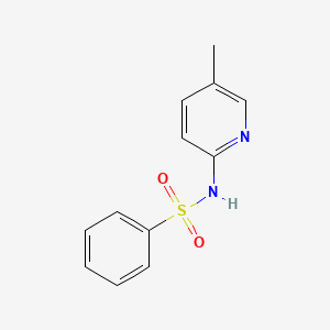 molecular formula C12H12N2O2S B3837442 N-(5-METHYL-2-PYRIDYL)-1-BENZENESULFONAMIDE 