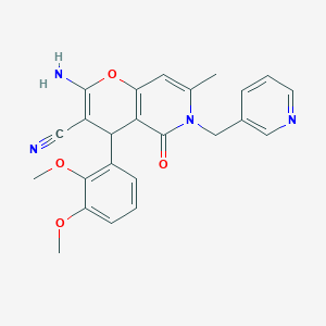 molecular formula C24H22N4O4 B383756 2-amino-4-(2,3-dimethoxyphenyl)-7-methyl-5-oxo-6-(3-pyridinylmethyl)-5,6-dihydro-4H-pyrano[3,2-c]pyridine-3-carbonitrile CAS No. 612049-25-9