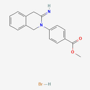 molecular formula C17H17BrN2O2 B3837590 Methyl 4-(3-imino-1,4-dihydroisoquinolin-2-yl)benzoate;hydrobromide 